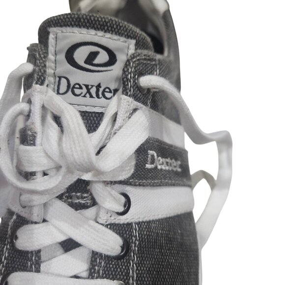 Dexter Mens Bowling Shoes Size 11.5 Gray & White Non-Marking Rubber Sole - Picture 9 of 9